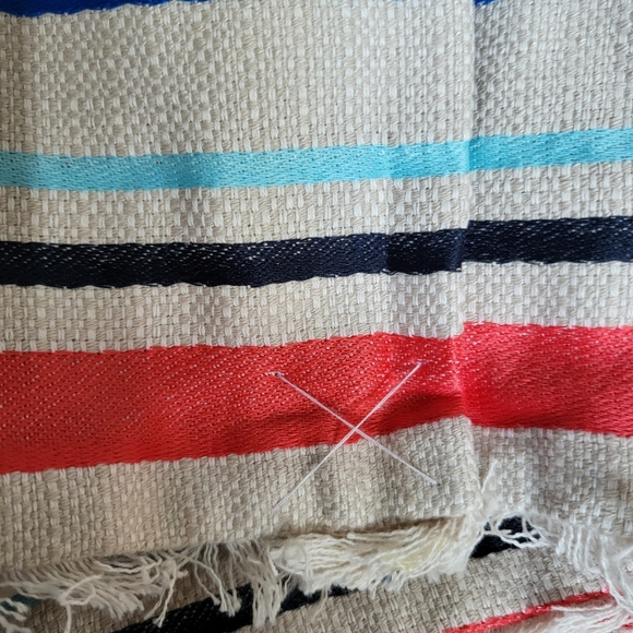 NWT J.CREW The Pencil Skirt Colorful Jacquard Striped Fringe Hem E8728 Size 12P. - Picture 8 of 8